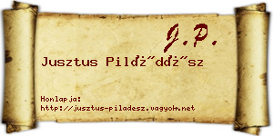 Jusztus Piládész névjegykártya